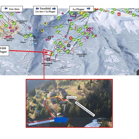 Chalet Miravidi, Montchavin-La Plagne, Jacuzzi & Sauna المظهر الخارجي الصورة